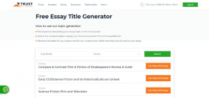 TrustMyPaper's title generator